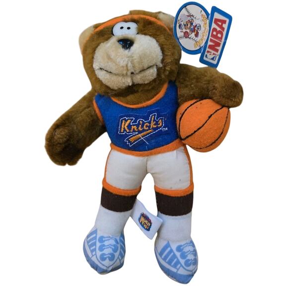 Vintage New York Knicks‎ NBA Basketball Plush Teddy Bear Good Stuff 1992 w/Tags - Picture 1 of 8